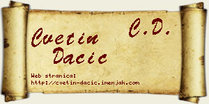 Cvetin Dačić vizit kartica